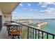 Enjoy outdoor living on the balcony overlooking the marina and waterfront from this condo at 7300 Sun Island S Dr # 1705, South Pasadena, FL 33707