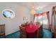 Elegant dining room featuring a chandelier and ample seating for Gathering gatherings at 816 Ponce De Leon Dr, Tierra Verde, FL 33715
