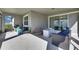 Cozy covered patio with outdoor seating for relaxing or entertaining guests in comfort at 9748 Ibis Grove Blvd, Wesley Chapel, FL 33545