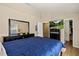 Bedroom features a large mirror, dresser, closet access, and a TV on the wall at 11047 Black Swan Ct, Seffner, FL 33584