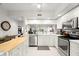 Bright kitchen featuring white cabinetry, island, and stainless steel appliances at 1200 Country Club Drive Dr # 3303, Largo, FL 33771