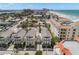 Beautiful aerial view of coastal homes near the beach with city views at 19 Somerset St, Clearwater Beach, FL 33767