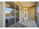 This screened balcony offers serene views of the lake at 21205 Calle Rosa Dr # 10, Land O Lakes, FL 34637