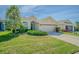 Charming single-story home featuring a well-manicured lawn and a neutral-toned exterior at 2514 Sandy Hill Ct, Holiday, FL 34691