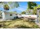 View of backyard featuring manicured lawn and mature trees for shade and privacy at 4421 W Iowa Ave, Tampa, FL 33616