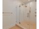 The frameless glass shower includes dual shower heads and bronze hardware at 54 Aegean Ave, Tampa, FL 33606