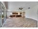 Bright open floorplan showcases the dining, kitchen, and living spaces at 6423 Seasound Dr, Apollo Beach, FL 33572