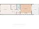 Detailed floorplan showcasing the layout of the living room, kitchen, bedroom, and patio at 1012 Pearce Dr # 105, Clearwater, FL 33764