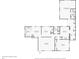 A detailed floor plan of the layout of the home featuring 4 bedrooms and 2 bathrooms at 1407 Overlea St, Clearwater, FL 33755