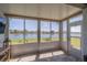 Relaxing sun room with tiled floors and panoramic views of the serene lake at 2234 Nottingham Greens Dr # 2234, Sun City Center, FL 33573