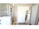 Bright bathroom features a glass enclosed shower and a full length mirror at 25631 Bruford Blvd, Land O Lakes, FL 34639
