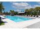 Resort-style community pool featuring ample seating and shaded areas for ultimate relaxation and enjoyment at 2671 Murray Pass, Odessa, FL 33556