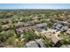 Birds-eye view of the neighborhood with mature landscaping and well maintained properties at 2991 Covewood Pl, Clearwater, FL 33761