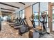 Modern gym with treadmills, ellipticals, and floor to ceiling windows providing views of the exterior for added motivation at 301 1St S St # 1206, St Petersburg, FL 33701