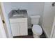 Cozy bathroom offers a new vanity with granite counters and a crisp, modern white finish at 5725 80Th N St # 314, St Petersburg, FL 33709