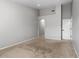 Neutral bedroom with carpet, recessed lighting, architectural features and white door at 6709 Lake Rochester Ln, Gibsonton, FL 33534