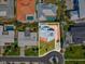 Aerial view of the property highlighting the layout and surrounding neighborhood at 115 16Th St, Belleair Beach, FL 33786