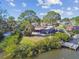 Home with a dock, lush greenery, and inviting outdoor space for serene waterfront enjoyment at 1516 Massachusetts Ne Ave, St Petersburg, FL 33703