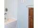 Close up of the bathroom shower and tub, featuring white tiles at 1705 Bonita Bluff Ct, Ruskin, FL 33570