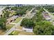 The overhead view highlights the property’s convenient location, near the expressway and downtown with a tree filled skyline at 4005 W Nassau St, Tampa, FL 33607