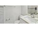 Bathroom featuring marble countertops, chrome fixtures and tiled shower at 4005 W Nassau St, Tampa, FL 33607