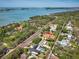 Beautiful aerial view of a property featuring a private pool and lush landscaping near a body of water at 1433 Park N St, St Petersburg, FL 33710