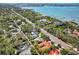 Beautiful view of home located close to the water with a long driveway and green property at 1433 Park N St, St Petersburg, FL 33710