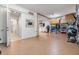 Epoxy floored garage with built-in storage systems, suitable for hobbyists or extra storage at 254 Seagate Ct, Dunedin, FL 34698