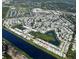 Aerial view of the community showing the neighborhood layout and waterfront access at 443 Tuna Ct, Oldsmar, FL 34677
