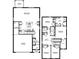 Detailed floor plan illustrating layout of home's first and second floor at 4544 Sand Dollar Way, Zephyrhills, FL 33541