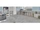 Kitchen area with cabinets, appliances, tile, and a door waiting to be completed at 11125 7Th E St, Treasure Island, FL 33706