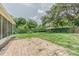 Spacious backyard with a brick patio, perfect for outdoor relaxation and entertaining at 1807 23Rd N Ave, St Petersburg, FL 33713
