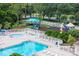A well-equipped community pool area with a splash pad, multiple slides, and ample seating at 25323 Lexington Oaks Blvd, Wesley Chapel, FL 33544