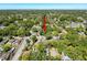 Aerial view showcasing the property's location within a lush, green neighborhood at 3106 E 25Th Ave, Tampa, FL 33605