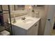 Functional bathroom featuring a clean, white sink and ample storage below at 9815 47Th N Ave # 306, St Petersburg, FL 33708