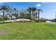 Arbor Greene entrance sign with lush landscaping, palm trees and manicured lawn at 10220 Deercliff Dr, Tampa, FL 33647