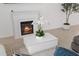 Cozy living room featuring a fireplace and stylish decor at 1050 Davis Heather Cir, Seffner, FL 33584
