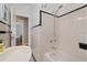 Vintage bathroom with tile shower and bathtub at 108 S Lincoln Ave, Tampa, FL 33609
