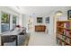 Cozy dining area featuring modern decor, hardwood floors, and a view into the kitchen at 1135 17Th N Ave, St Petersburg, FL 33704