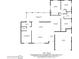 Detailed floor plan featuring the layout of rooms, including the living room, bedrooms, kitchen, and porch with listed dimensions at 1591 N Dakota Ne Ave, St Petersburg, FL 33703