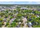 Aerial shot showcasing a quiet residential area surrounded by mature trees and local businesses at 1908 E Mcberry St, Tampa, FL 33610