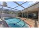 Relaxing backyard pool area with patio, dining, lounge area and clear blue water at 4219 Summerdale Dr, Tampa, FL 33624
