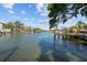 Picturesque waterfront view along the canal, with docks and homes visible at 44 Martinique Ave, Tampa, FL 33606