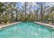 Community pool surrounded by lounge chairs and trees, offering a relaxing and refreshing space at 440 Woods Landing Trl, Oldsmar, FL 34677