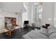 Open living space featuring hardwood floors, tall ceilings, and lots of natural light at 4950 Bayshore Blvd # 14, Tampa, FL 33611
