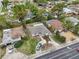 Birds eye view of single story home with mature trees and landscaping at 5808 5Th N Ave, St Petersburg, FL 33710