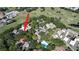 A scenic aerial view of community homes near golf course and pool at 700 Starkey Rd # 821, Largo, FL 33771