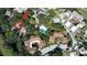 A scenic aerial view of community homes near a community pool at 700 Starkey Rd # 821, Largo, FL 33771