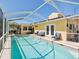 Refreshing screened-in pool area perfect for relaxation and outdoor enjoyment at 108 24Th St, Belleair Beach, FL 33786