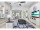 Bright and airy living room featuring modern furniture, stylish decor, and an open layout at 16843 Harrierridge Pl, Lithia, FL 33547